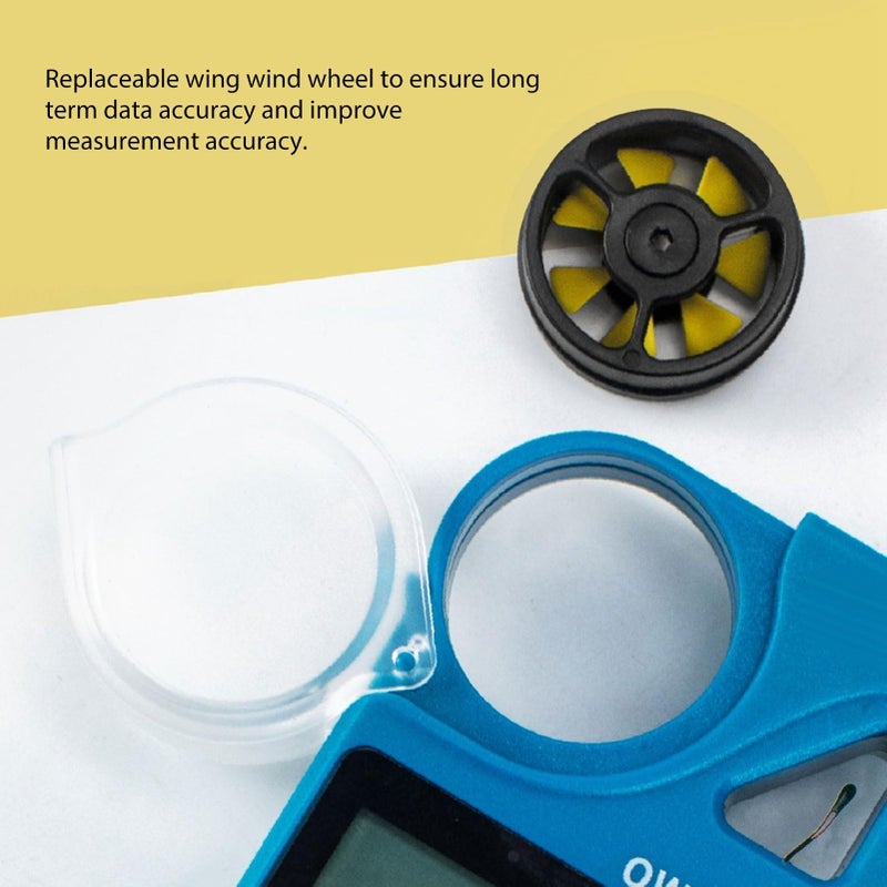 Handheld Wind Speed Meter with 7 Blade Airfoil Design and Graphical Display Mode - Image 4