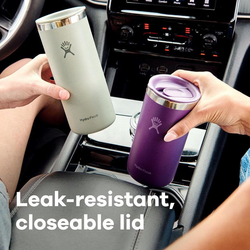 Hydro Flask Travel Coffee Cup – Insulated Stainless Steel, Non-Spill, Leak Proof to-Go Tumbler 16 Oz Trillium Pink - Image 4