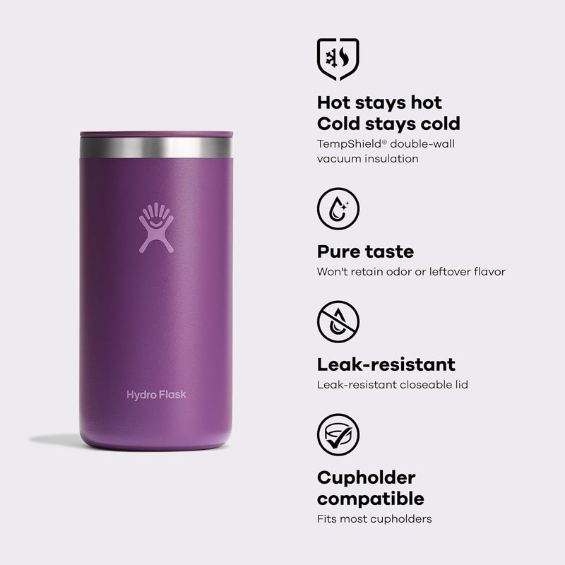Hydro Flask Travel Coffee Cup – Insulated Stainless Steel, Non-Spill, Leak Proof to-Go Tumbler 16 Oz Trillium Pink - Image 5