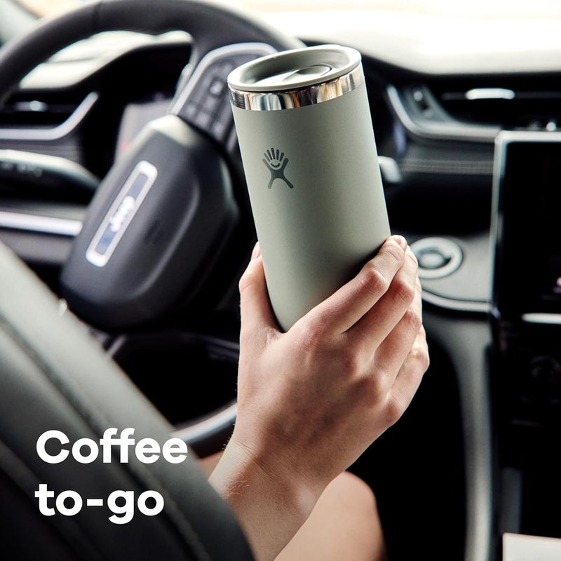 Hydro Flask Travel Coffee Cup – Insulated Stainless Steel, Non-Spill, Leak Proof to-Go Tumbler 16 Oz Trillium Pink - Image 3