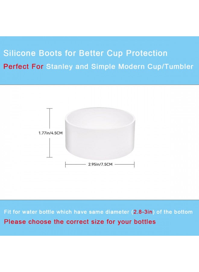 MLKSI MLKSI 2Pcs Silicone Boot for Stanley 40 oz 30 oz Cup Accessories, Protector Silicone Water Bottle Bottom Sleeve for Stanley 40 oz 30 oz Tumbler Simple Modern Tumbler  - Image 1