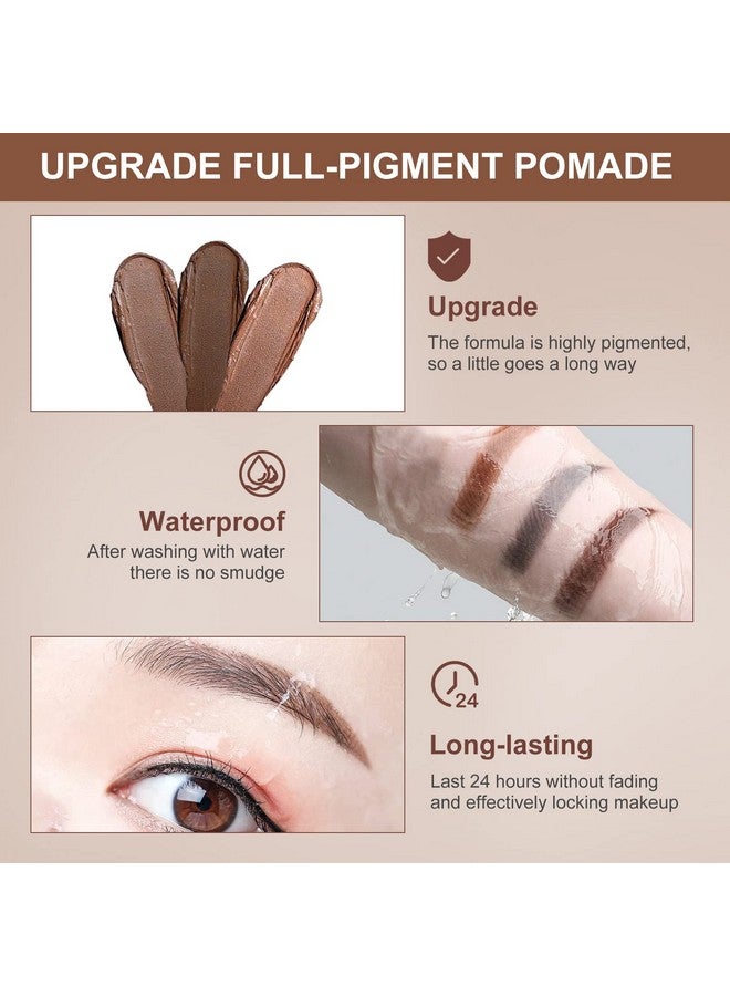 Simpout Eyebrow Stamp Stencil Kit For Beginner Simpout Eye Brow Stamping Kit Eyebrow Stamp Trio Kit 29 Brow Stencils Brow Eyebrow Kit With Sponge Applicator Waterproof Eyebrow Kit (E02 Soft Brown) - Image 4