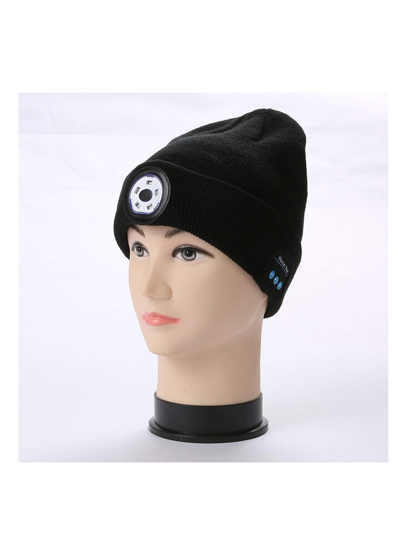 GGOOT Warm Beanie Wireless LED Hat Wireless Smart Cap Headset Headphone Speaker Wireless Communication Night Outdoor Lighting Hat - Image 2