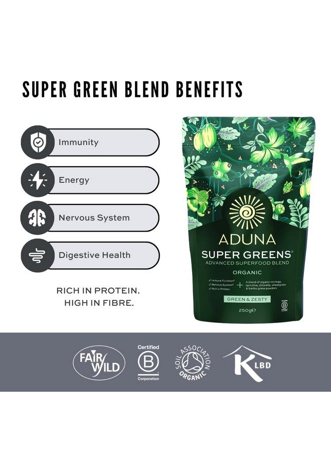 Aduna Advanced Superfood Super Greens Blend | 100% Organic Powder for Smoothies/Juices & Yoghurt | 250g Resealable and Recyclable Pack - Image 5