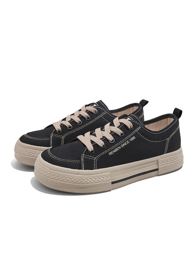 Humanity Renben Canvas Shoes Women's Spring And Summer Breathable Shoes Men's Mesh Shoes Black Brown Size 40 - Image 4