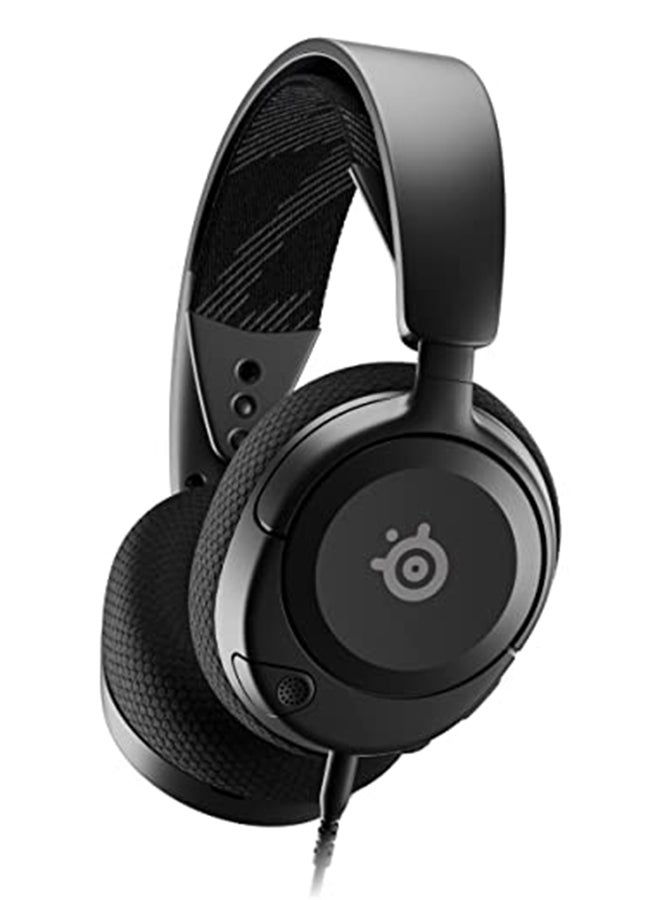 SteelSeries Arctis Nova 1 Multi System Gaming Headset Hi Fi Drivers 360 DEGREE Spatial Audio Comfort Design Durable Ultra Lightweight Noise Cancelling Mic PC, PS5/PS4, Switch, Xbox Black, Wired