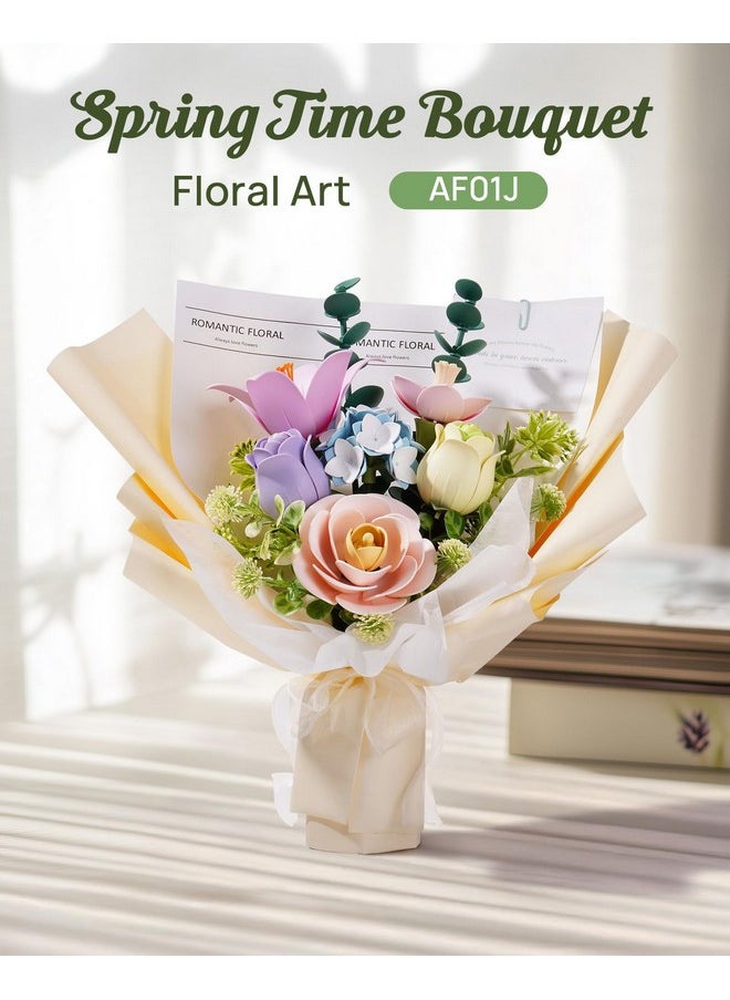 RoWood Flowers Bouquet Building Set,Botanical Collection Building Block Toy,165Pcs,Assembly Time 6H,Home Decoration,Valentine'S Day, Birthday, For Adults&Teens  - Image 2