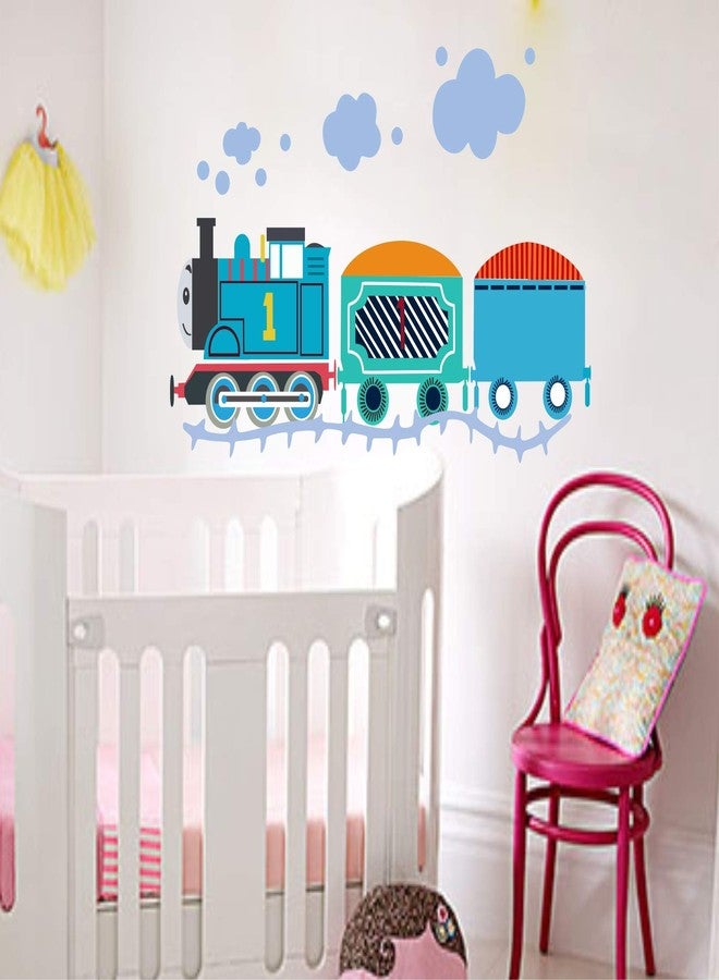 Sticker Yard Decal Kids Train Wall Stickers for Living Room, Bedroom, Office - Multicolor, Standard Size