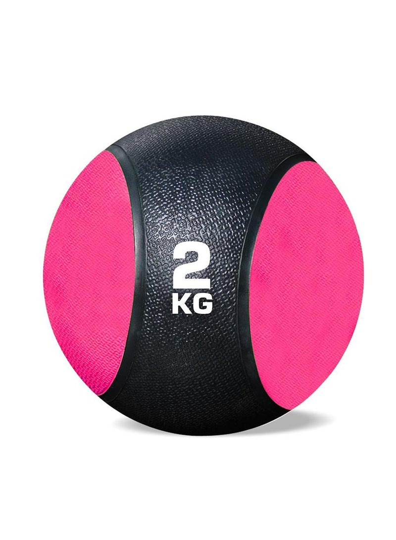 سبال كرة طبية لتدريب القوة والجذع - خيارات وزن من 1 كجم إلى 8 كجم - قبضة غير قابلة للانزلاق، هيكل مطاطي متين - مثالية لصالة الألعاب الرياضية المنزلية، كروس فيت، اللياقة البدنية الوظيفية، إعادة التأهيل وتمارين القلب والأوعية الدموية - Image 2