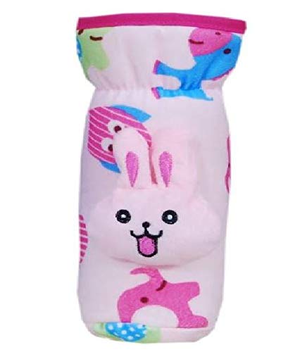 Alya The Cheeky Kidzz Stretchable Soft Velvet Plush Attractive Overall Printed Animal Baby Feeding Bottle Cover with Holding Strap Suitable for 150ml 220ml 240ml 250ml Feeder Bottles (Pack of 3) - Image 3