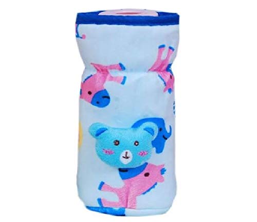 Alya The Cheeky Kidzz Stretchable Soft Velvet Plush Attractive Overall Printed Animal Baby Feeding Bottle Cover with Holding Strap Suitable for 150ml 220ml 240ml 250ml Feeder Bottles (Pack of 3) - Image 4