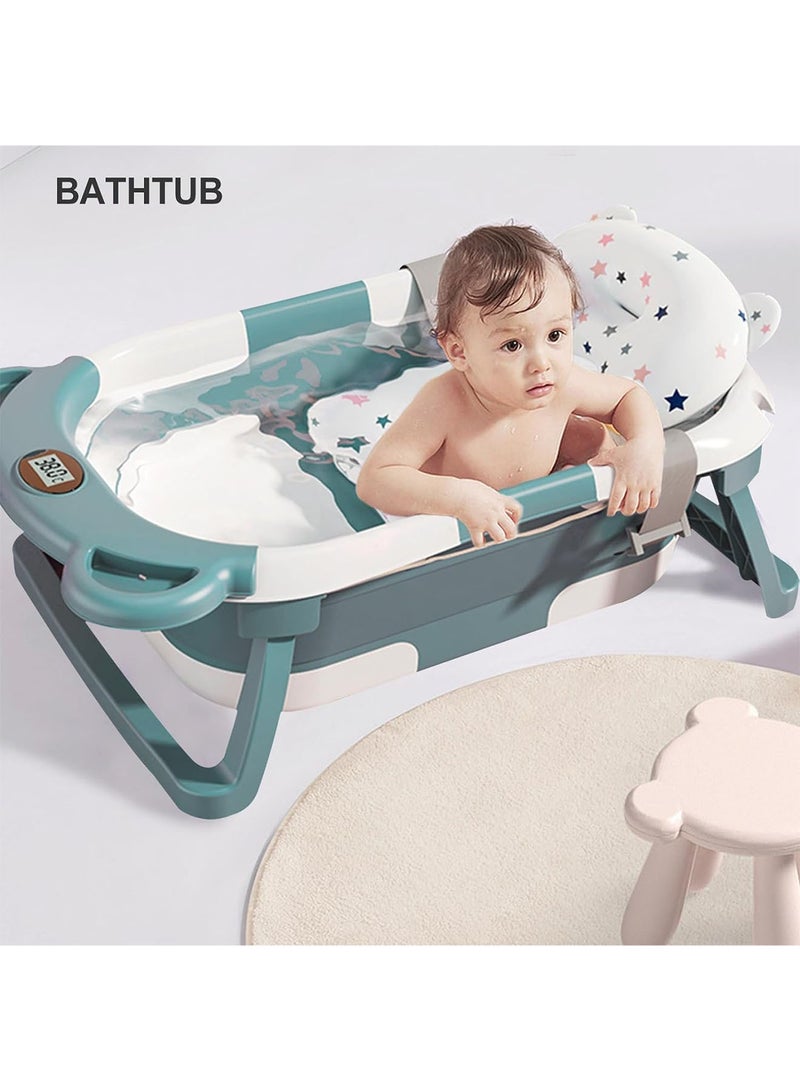 LIMOS Baby Bathtub with Bath Mat Thermometer and Drain Hole for Newborn to Toddler up to 42 months - Image 4