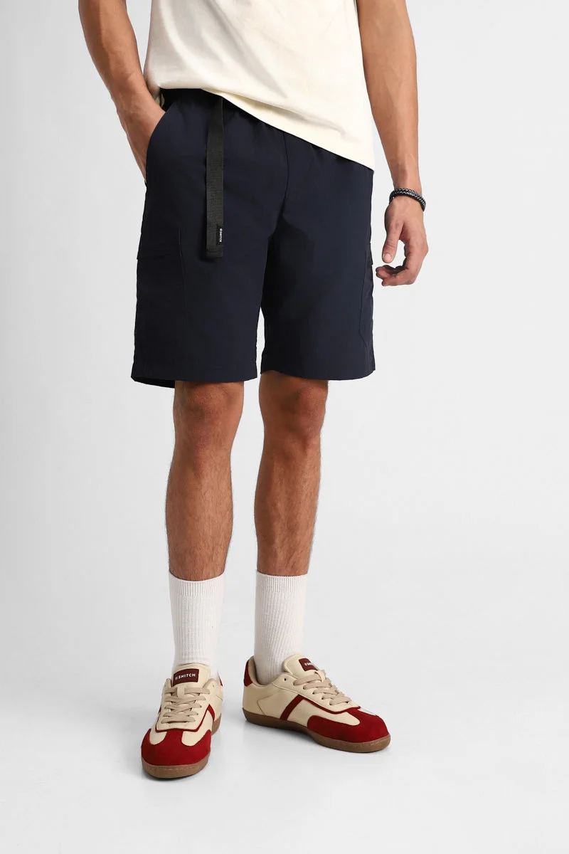 SNITCH Crushed 100% Nylon Cargo Shorts