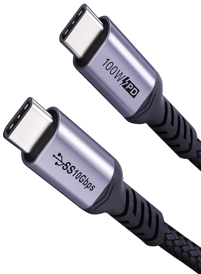 SUMPK Short USB C to USB C Cable (1.5ft 2 Packs), 3.1 Gen 2 10Gbps 100W 4K USBC Video High Speed Data Transfer Fast Charging Cord Compatibile with Samsung Galaxy T5 LaCie SSD, MacBook, Display Monitor - Image 1