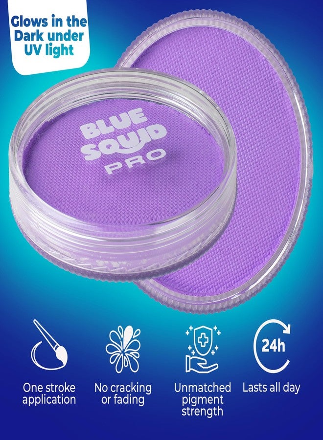Blue Squid PRO Face Paint - Professional Water Based Single Cake Facepaint & Body Paints - SFX Makeup, Kids Adults Face Painting for Costume, Halloween, Cosplay - Ultraviolet Purple 30g / 1oz - Image 2