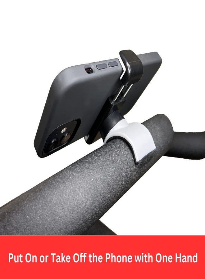 Maxby Phone Holder Compatible with Peloton Bike & Bike Plus - Secure Fit and Easy One-Hand Operation - 360 Degree Rotation - Mount for Stationary Exercise Bikes - Compatible with iPhone & Android Phones. - Image 4
