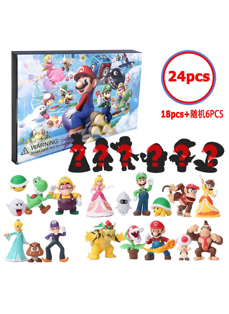 Generic - Marvel Avengers advent calendar gift box new doll toy  hot selling products one-piece deliverySuper Mario-A Super Mario-A - Image 1