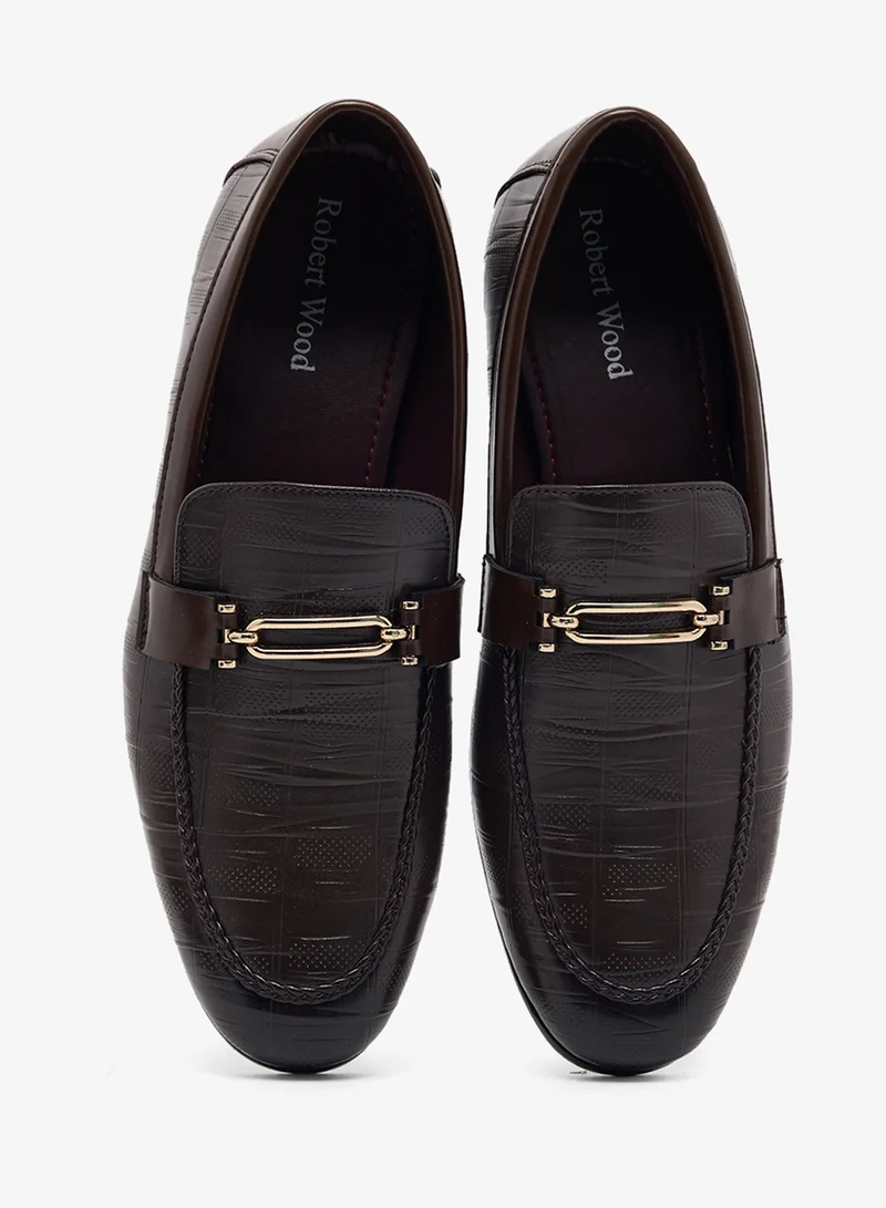 Robert Wood  Croc-Embossed Bit Loafer for Men | Best Price UAE