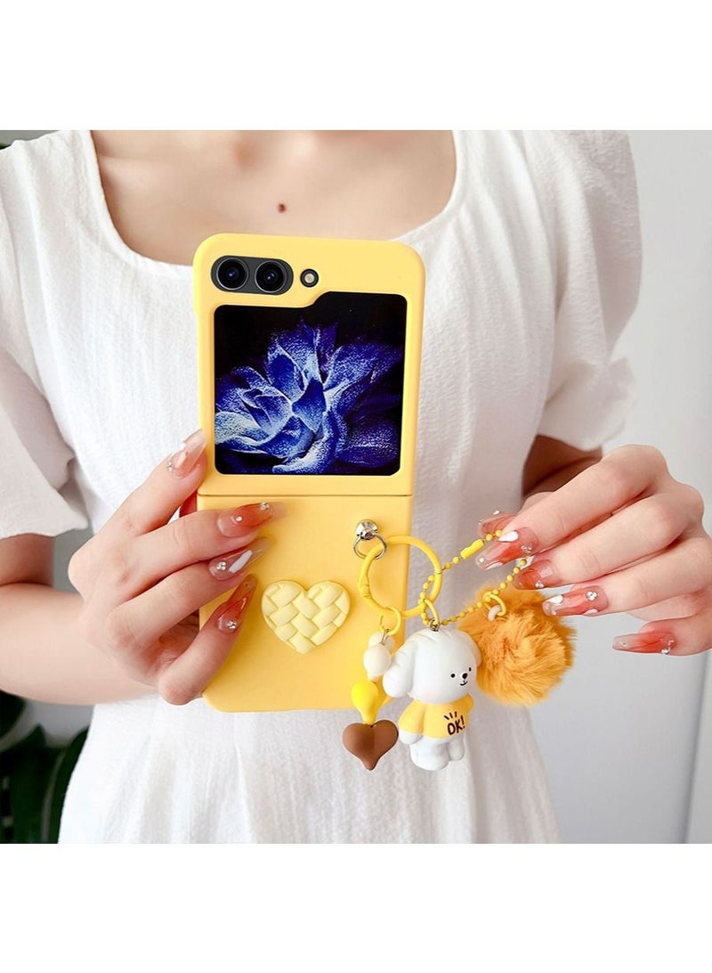 TEAM LUXURY حافظة لهاتف سامسونج جالكسي Z فليب 5 مع حلقة حزام، حافظة PU لجالكسي Z فليب 5 للنساء والفتيات، غلاف واقي مضاد للصدمات متوافق مع جالكسي Z فليب 5 - Image 3