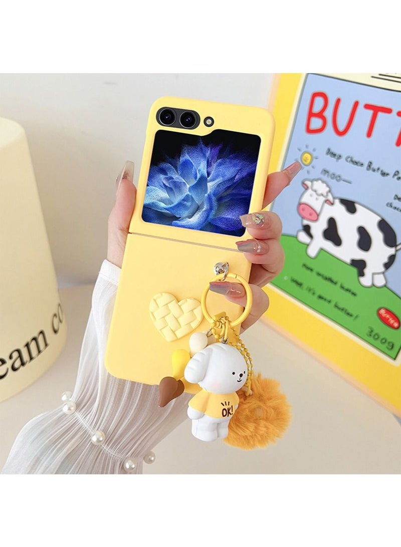 TEAM LUXURY حافظة لهاتف سامسونج جالكسي Z فليب 5 مع حلقة حزام، حافظة PU لجالكسي Z فليب 5 للنساء والفتيات، غلاف واقي مضاد للصدمات متوافق مع جالكسي Z فليب 5 - Image 2