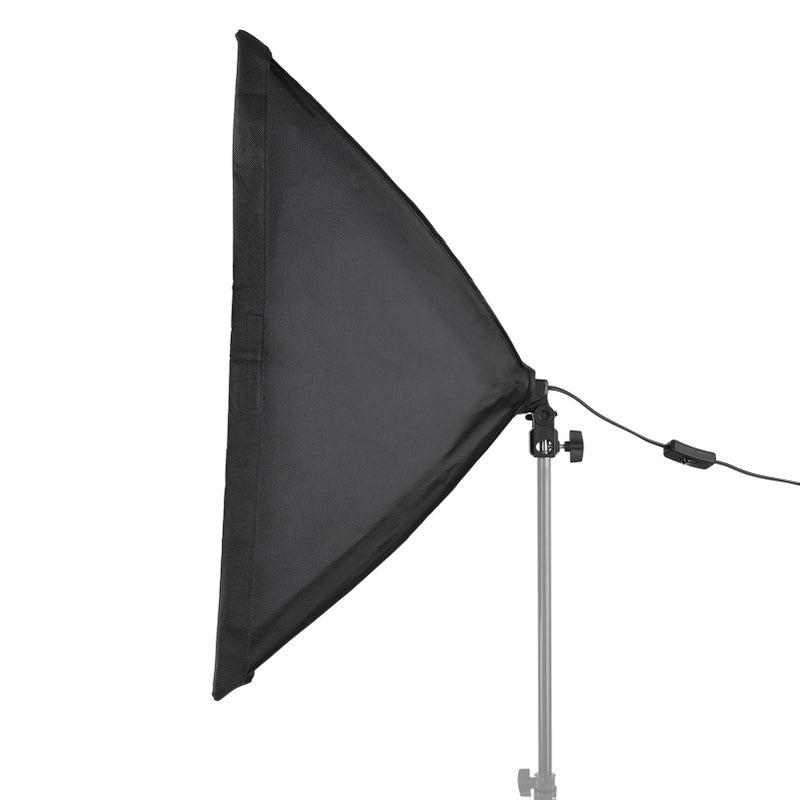 صندوق ضوء ناعم للتصوير الفوتوغرافي في الاستوديو مقاس 50*70 سم مع مقبس E27 وحقيبة حامل لبث المباشر والصور الشخصية وصور المنتجات ومقاطع الفيديو - Image 4