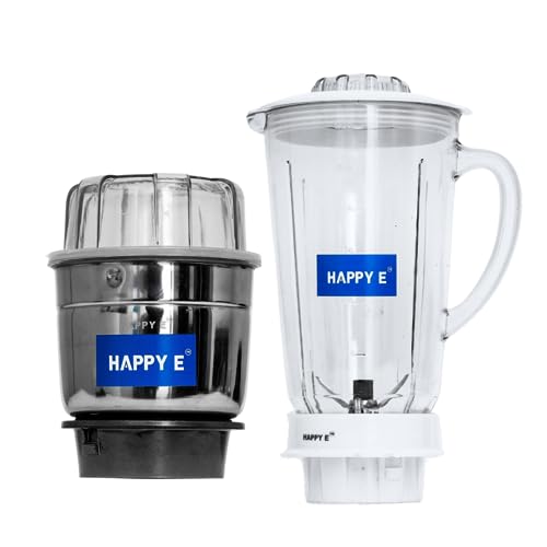 HAPPY E (MG) Mixer Grinder Jars (2-Pack Set) Mixer Jars Set for Blending, Grinding & Crushing - Image 1