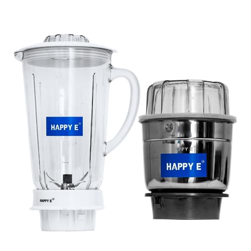HAPPY E (MG) Mixer Grinder Jars (2-Pack Set) Mixer Jars Set for Blending, Grinding & Crushing - Image 2