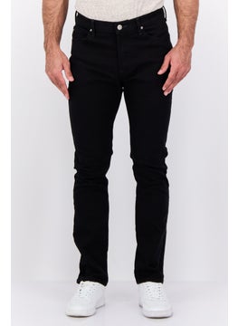 LEE Men Slim Fit Solid Stretchable Jeans, Black  - Image 1