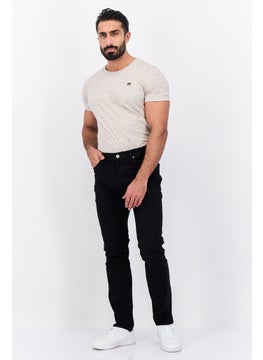LEE Men Slim Fit Solid Stretchable Jeans, Black  - Image 4