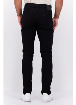 LEE Men Slim Fit Solid Stretchable Jeans, Black  - Image 3