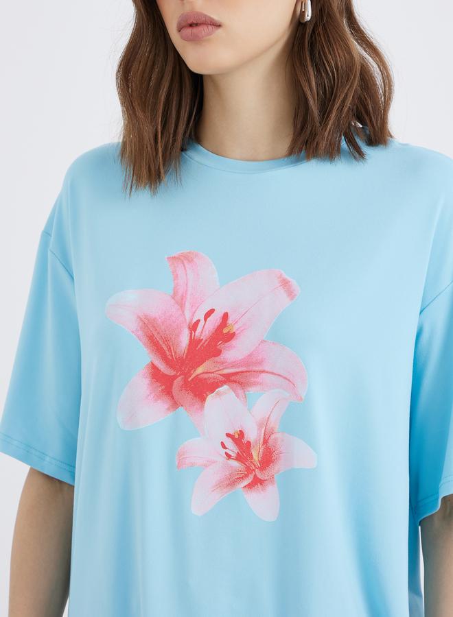 Take Two Graphic Print Oversized T-Shirt - Image 3