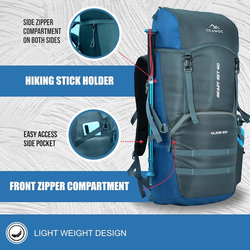 TRAWOC GLIDE 50L Rucksack for Trekking & Hiking - Image 5