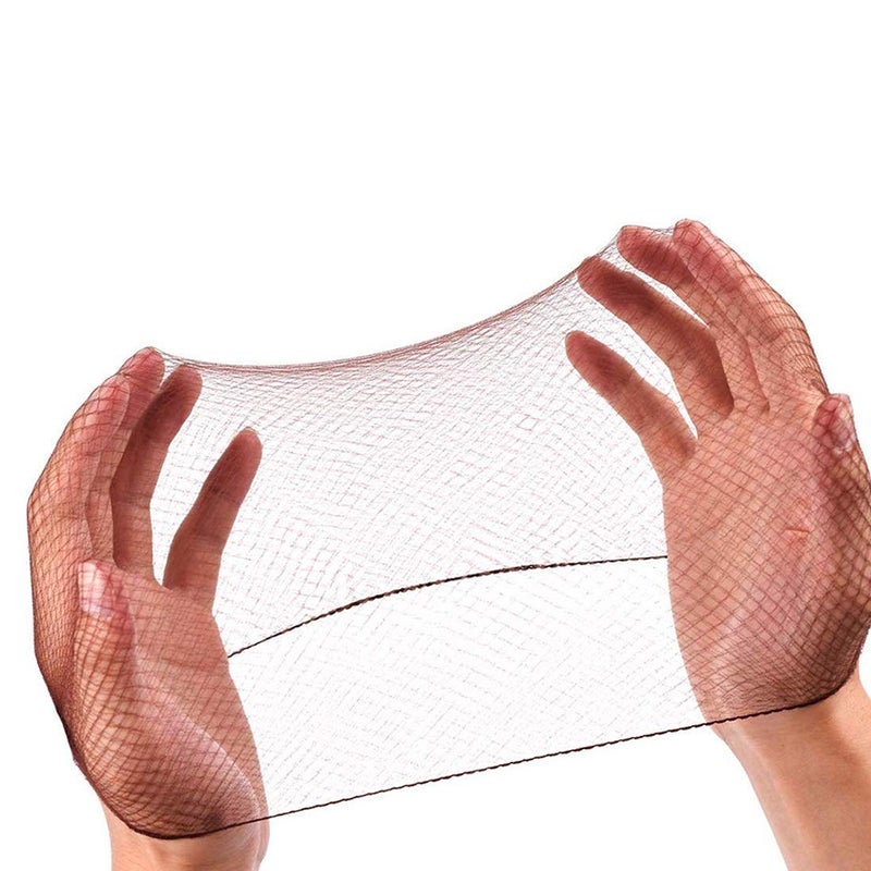 Hair Net 100 Pcs Smilco 22 Inches Hair Nets Elasticity Invisible Elastic Mesh for Food Services Ballet Bun Sleeping Women and Wig 100Brown