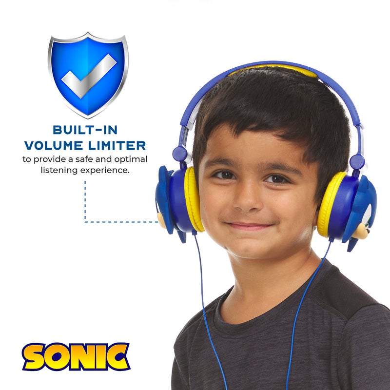 SAKAR Sonic The Hedgehog Over-Ear Headphones for Kids - Adjustable Headband, Stereo Sound, Tangle-Free Cable, Volume Control, and 3.5mm Jack - Perfect for School, Home, and Travel - Image 4