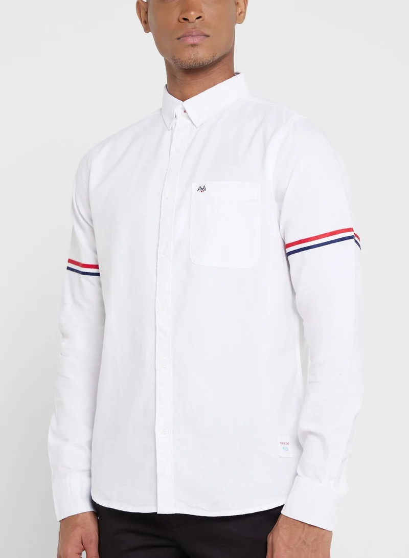 Thomas Scott Thomas Scott Men White Slim Fit Pure Cotton Casual Sustainable Shirt