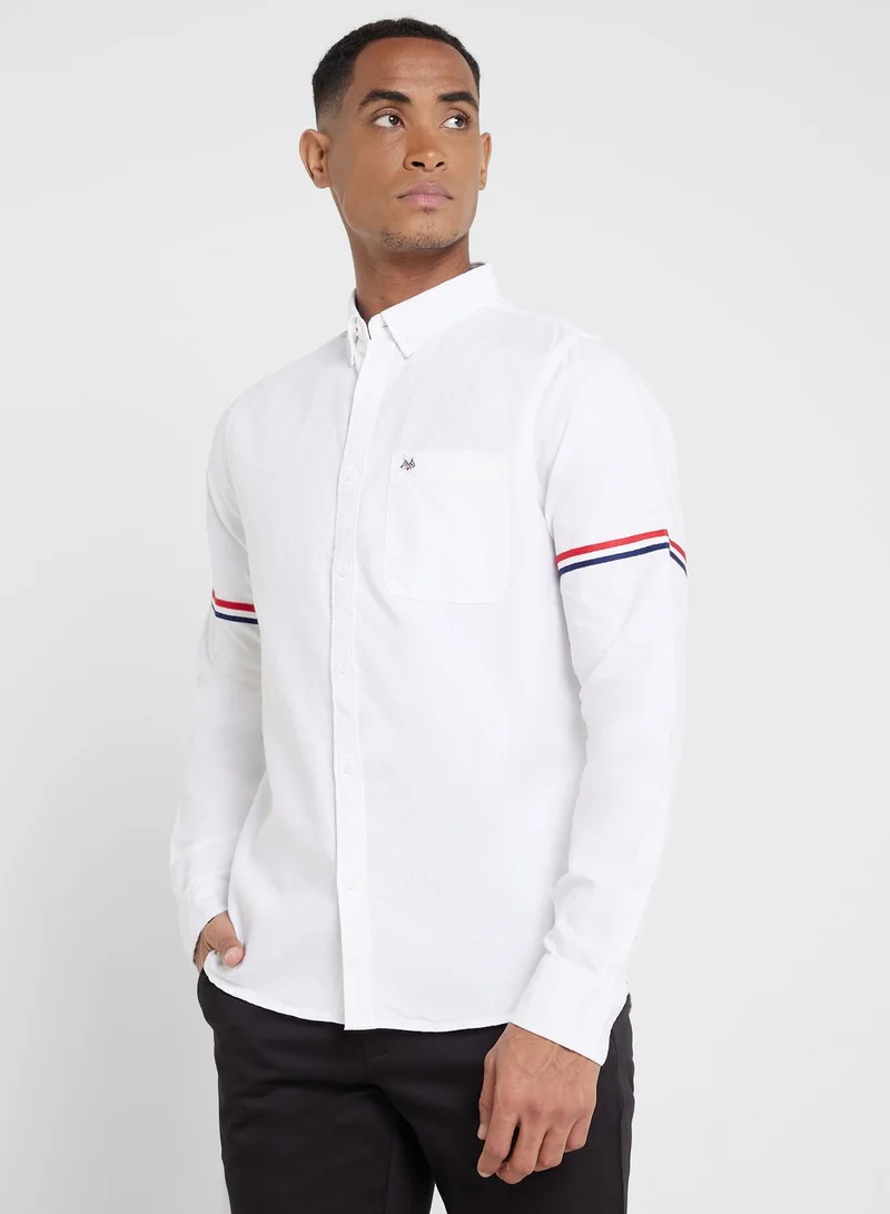 Thomas Scott Thomas Scott Men White Slim Fit Pure Cotton Casual Sustainable Shirt