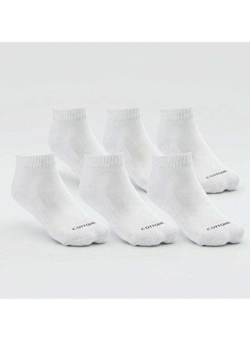 Cottonil Pack of 6 Cotton Socket Socks for Men - White Code 45 - Image 1