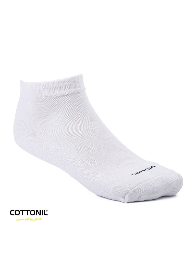 Cottonil Pack of 6 Cotton Socket Socks for Men - White Code 45 - Image 2