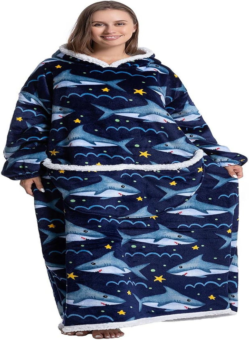 GGOOT Hoodie Blanket | Oversized Sherpa Wearable Blanket Sweatshirt | Giant Sweatshirt Hoodie Blanket with Giant Pocket, Size Fits All  - Image 5