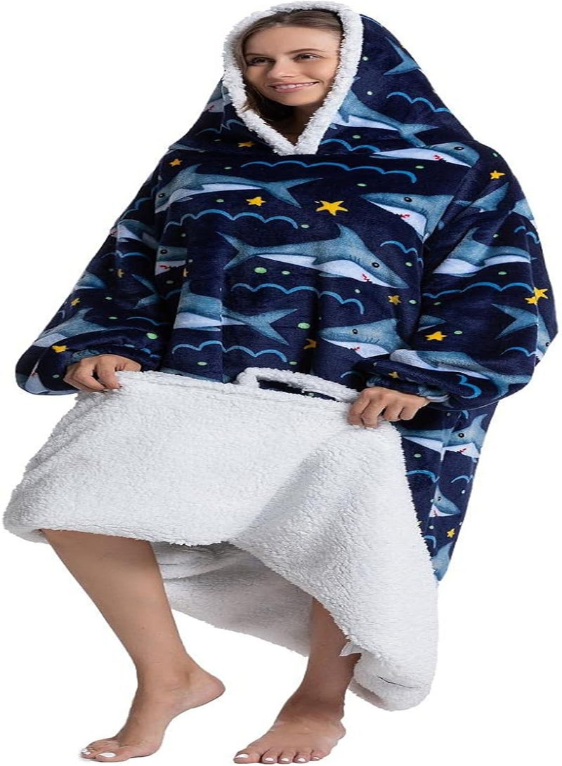 GGOOT Hoodie Blanket | Oversized Sherpa Wearable Blanket Sweatshirt | Giant Sweatshirt Hoodie Blanket with Giant Pocket, Size Fits All  - Image 1