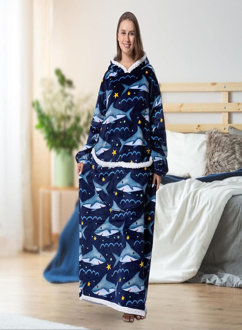 GGOOT Hoodie Blanket | Oversized Sherpa Wearable Blanket Sweatshirt | Giant Sweatshirt Hoodie Blanket with Giant Pocket, Size Fits All  - Image 3