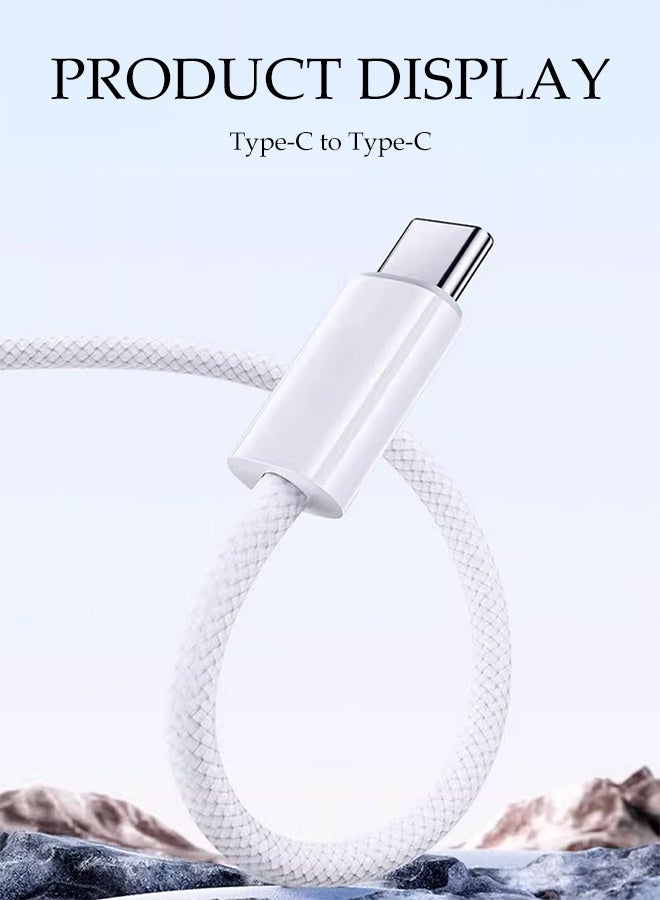 DUNISO 60W USB C Cable Premium Nylon Braided USB C to USB C Charger Cable Fast Charging Durable Cable for iPhone 16 15 Pro Max iPad mini 6 MacBook Pro Air M3 M2 M1 iPad Pro Samsung S24 S23 - Image 3