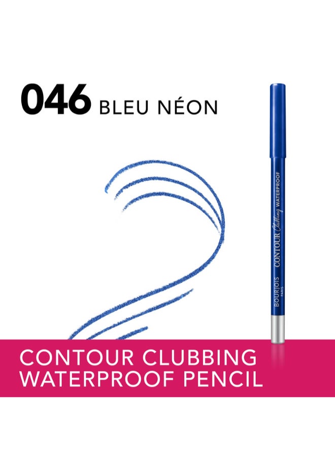 BOURJOIS PARIS Contour Clubbing Waterproof Eye Pencil - 046 - Bleu Néon, 1.2 Grams  - Image 2