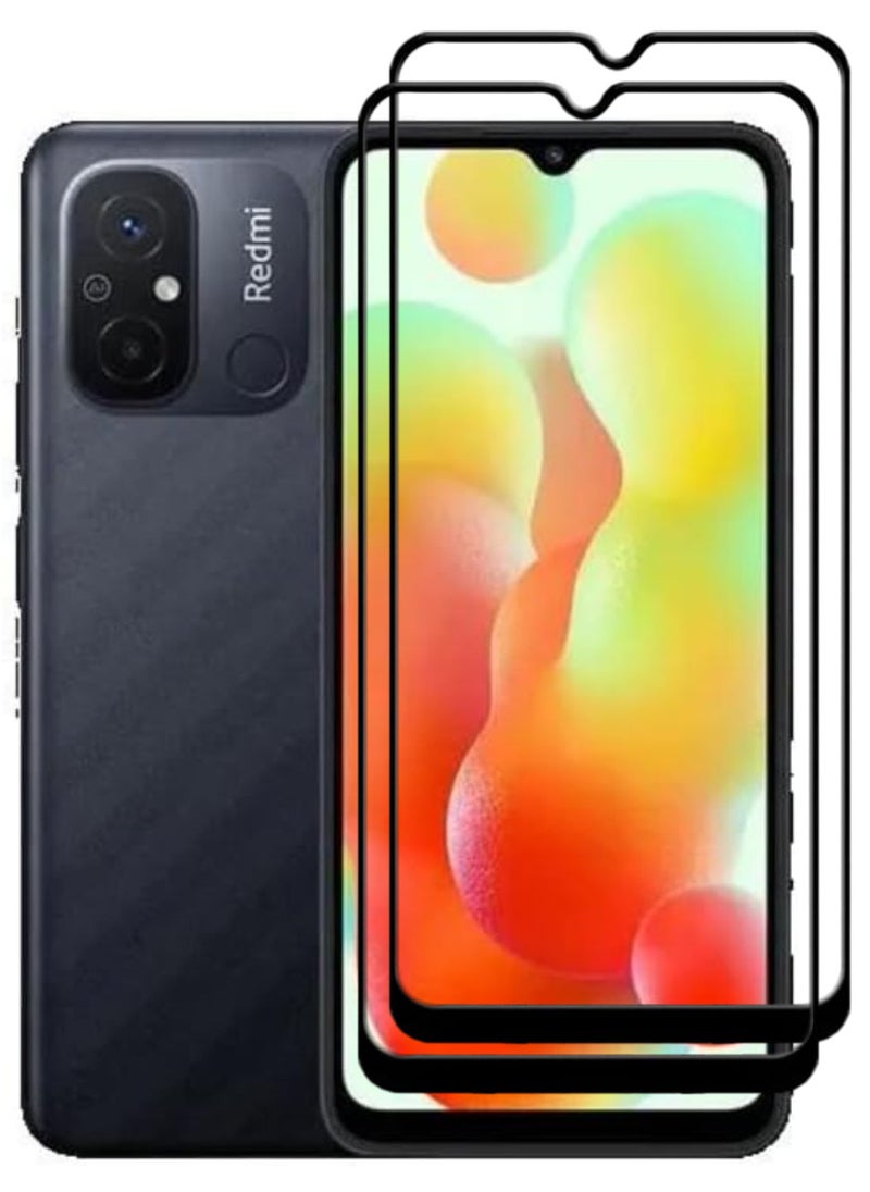ACLIX 2 Pieces Antistatic ESD Dustproof Premium Quality High Definition Tempered Glass Screen Protector Designed For Xiaomi Redmi 12C - Image 1