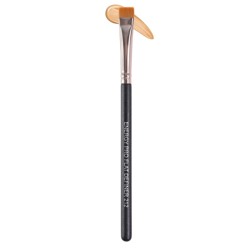 ENERGY Flat Eyeliner Eyebrow Concealer Brush Pro Flat Definer Firm Stiff Thin Synthetic Bristle Precision Lash Liner Brow Conceal for Defining Shaping Eyebrows with Gel Powder Cream Cake Makeup 212