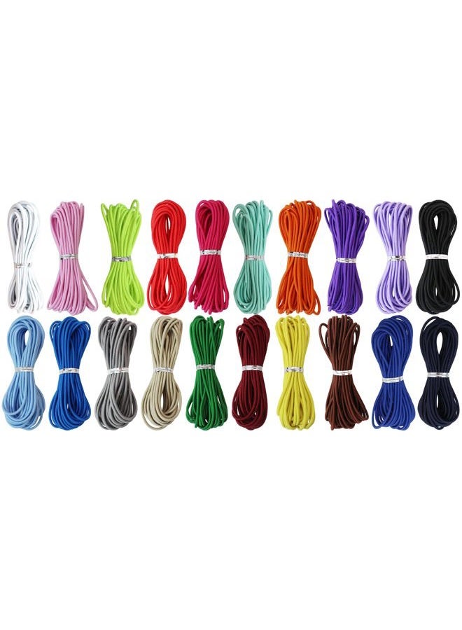 ZHFMLY Assorted-Color Elastic Beaded Cords 2mm 2/25 inch Elastic Cord String for Bracelets,Small Bungee Shock Cord for DIY Crafts, Beading and Sewing 300ft(ZH168) - Image 1