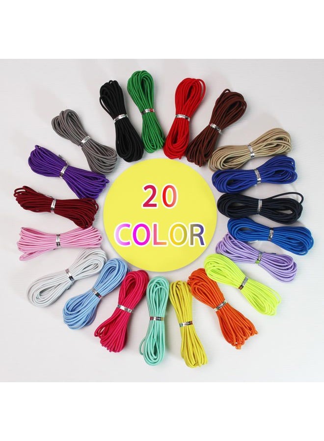 ZHFMLY Assorted-Color Elastic Beaded Cords 2mm 2/25 inch Elastic Cord String for Bracelets,Small Bungee Shock Cord for DIY Crafts, Beading and Sewing 300ft(ZH168) - Image 3