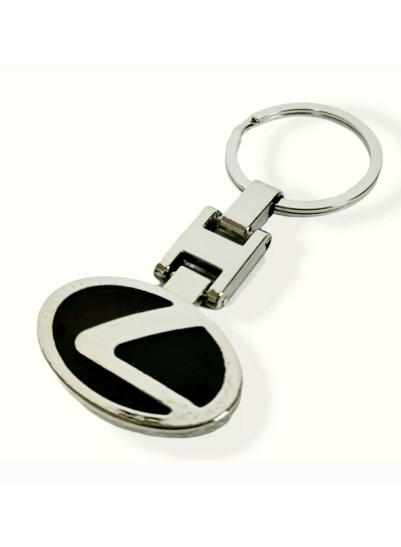 ميدالية مفاتيح معدنية بشعار سيارة لكزس من الفولاذ المقاوم للصدأ