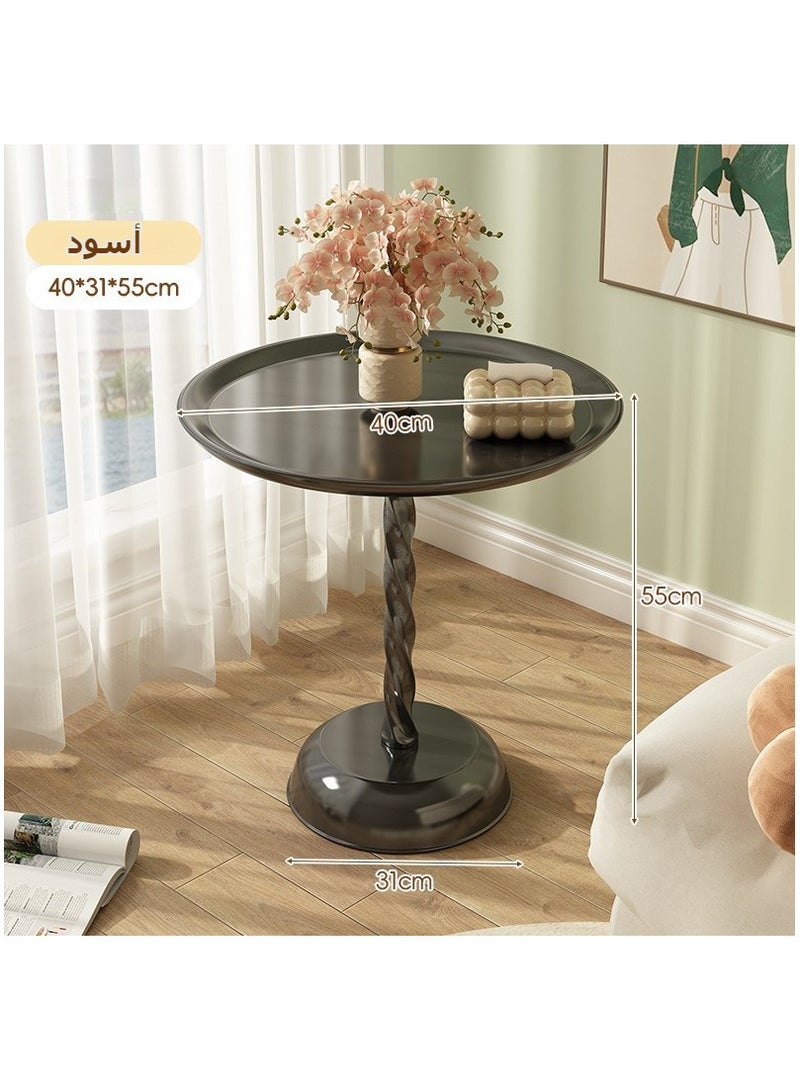 XiuWoo Round Side Table, End Table, Coffee Snack Table, Laptop Holder Table, Beside Bed Portable Workstation, for Lounge, Bedroom Furniture, Living room - Image 3