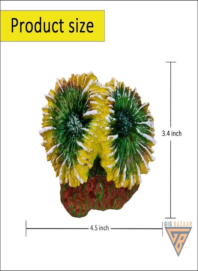 GIG BAZAAR-Artificial Coral Decoration Ornaments for Aquarium - Enhance Your Fish Tank with a Natural Look (Green) - Image 3